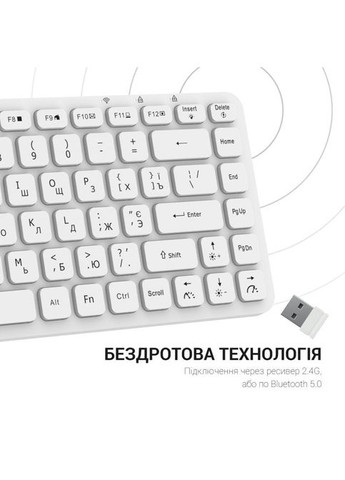 Клавиатура (SK790W) OfficePro SK790W Wireless/Bluetooth White (307357910)