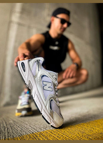 Білі Осінні кросівки чоловічі і жіночі new balance 530 white gray | нью беланс 530 білі сірі No Brand