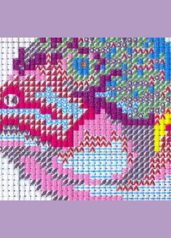 Набір для вишивання за нанесеною на канву схемою "Tropical fish 6". AIDA 14CT printed, 36*44 см Joy Sunday (313614598)
