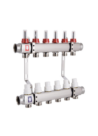 Колектор з витратомірами Standart 1" 6 виходів SD Plus SD0046 (341326675)