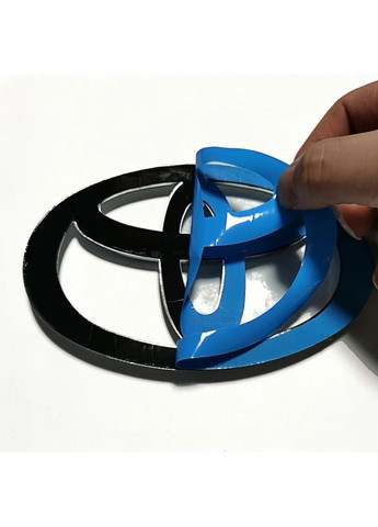 Емблема решітки, задня чорна 150х100 мм пластик (на скотчі) Toyota (369611255)