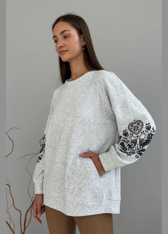 Світло-сірий світшот Nenka (302653303)