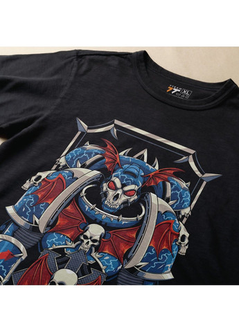 Чорна футболка з принтом warhammer 40k - night lords No Brand