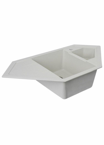 Гранітна мийка для кухні 9950 PANDORA матова Біла Platinum (342071886)