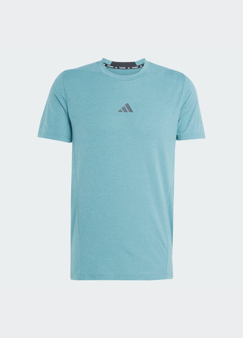 Зеленая футболка designed for training workout adidas