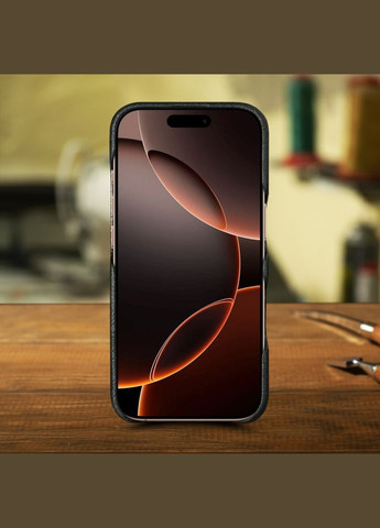 Кожаная накладка ExBacker для Apple iPhone 16 Pro Кайман (78132) Stenk (316651305)