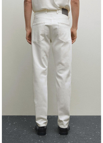 Молочные демисезонные джинсы slim fit Massimo Dutti