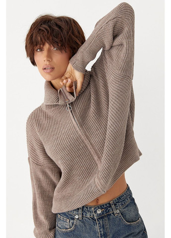 Кофейный демисезонный кардиган Lurex