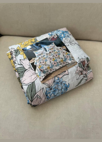 Ковдра з наволочками літня бавовна стьобана 200х220 (П4К-5107) No Brand (306633402)