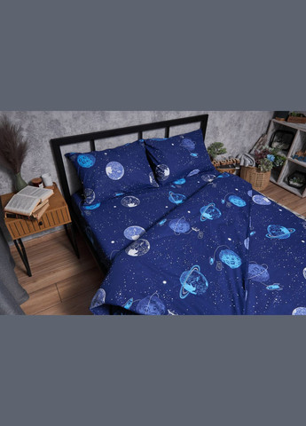 Комплект постільної білизни Бязь Gold Люкс «» Сімейні 160х220х2 наволочки 4х70х70 (MS-820004829) Moon&Star Planets (293147898)