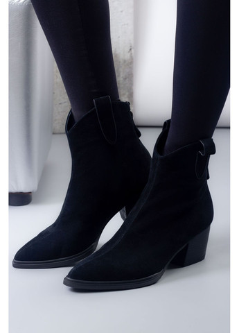 ботинки женские a2m1152-56-1 натуральная замша черные 346564 Where Uwear