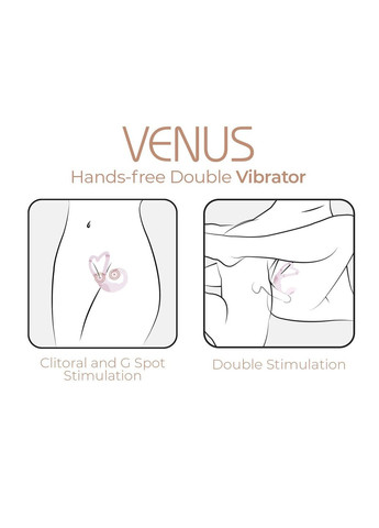 Смарт-вібратор для пар Venus + APP, подвійний, можна носити під одягом, 10 режимів Adrien Lastic (329447726)
