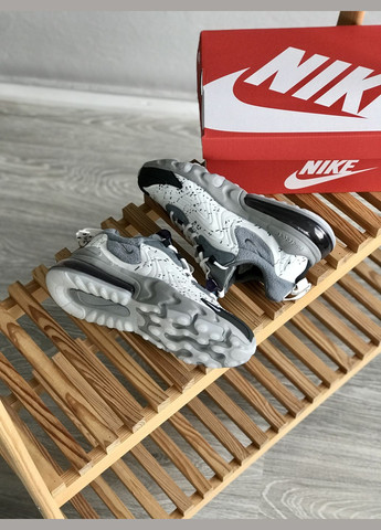 Кросівки жіночі і чоловічі Nike Air Max 270 React x Travis Scott gray| Найк 270 Реакт сірі No Brand сірі демісезони (307288638)