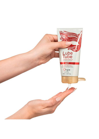 Лубрикант на водній основі Lube Tube Hot, 150 мл, із зігрівальним ефектом, без запаху Orgie (369948917)