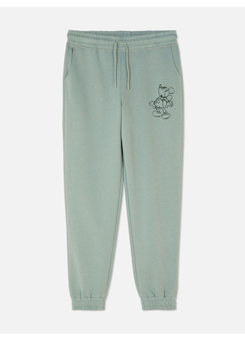 Штаны флис,серый-зеленый с принтом, Primark (369625836)