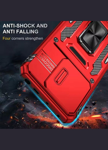 Ударостійкий чохол Camshield Army Ring для Xiaomi Redmi Note 13 4G Red No Brand (344464994)