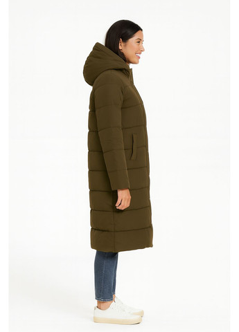 Оливковая (хаки) зимняя женская зимняя куртка длинная хаки (ys001) Honor
