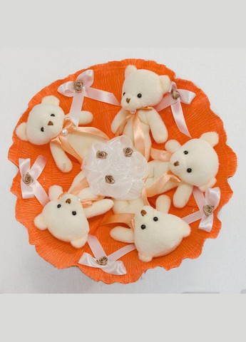 Букет з іграшок Ведмедики помаранчевий 5345IT з 5ю іграшками Igratoria (329892804)