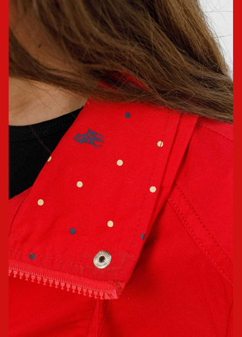 Червона демісезонна куртка-вітровка Lora