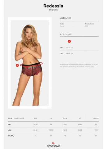 Черный демисезонный кружевные трусики-шорты redessia Obsessive