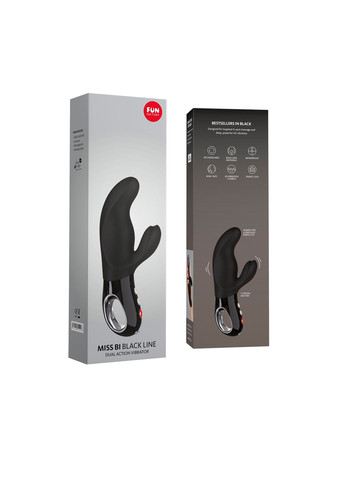 Вибратор-кролик MISS BI black, 2 независимых мотора, диаметр 4,2 см Fun Factory (315149397)