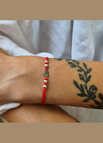 Серебряный Красный браслет без камней Сердце серебро 925 пробы Черненное 75291 0.87г Nobrand (363969353)