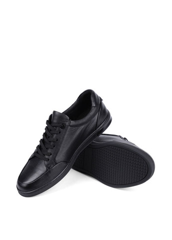 Черные мужские кеды 583-387-961 черная кожа MIRATON