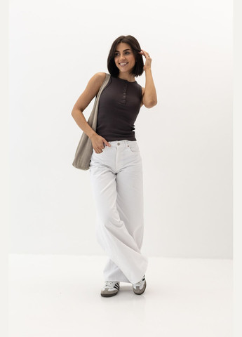 Майка в рубчик на пуговицах Lurex — 324828134