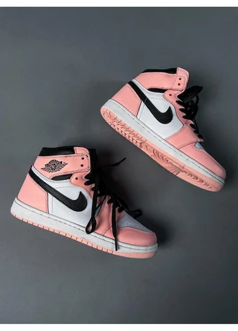Черные летние кроссовки nike air jordan 1 retro high piblack logo 1 найк аир джордан No Brand