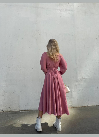 Розовое женское платье из муслина цвет пыльная роза р.46/48 449977 New Trend