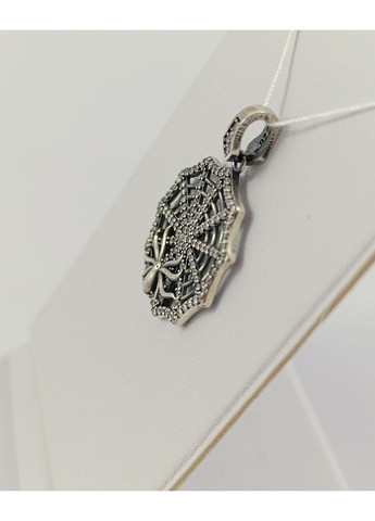 Срібна підвіска "Павук на павутинні" з чорнінням ППТ-бц No Brand Підвіска (361318903)