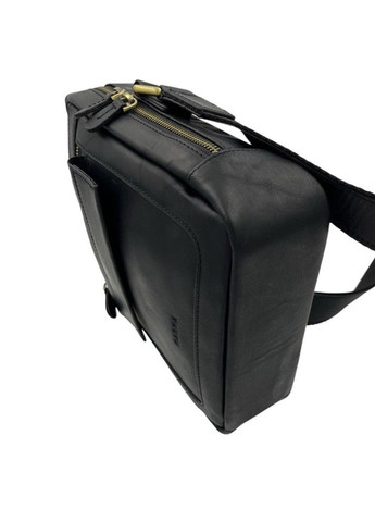 Сумка барсетка мужская из натуральной кожи черная нубук 0519-30 Karya (366891326)