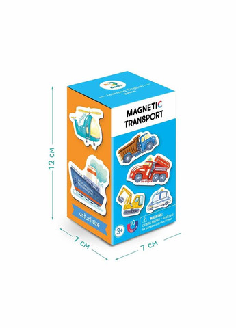 Игровой набор магнитов "Виды транспорта" (10 шт.), Магнитный транспорт ДоДо Dodo (338425539)