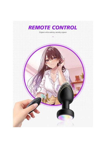 Анальна пробка що світиться з вібрацією і Д/К Light Anal Plug 3,5*9 см Анальні іграшки No Brand (368892758)