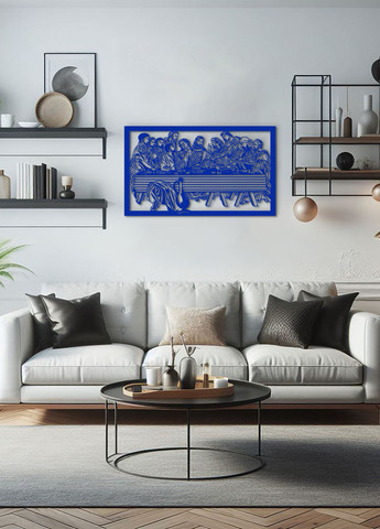 Интерьерная картина на стену, декор в комнату "Тайна вечеря", стиль минимализм 50х30 см Woodyard (292013815)