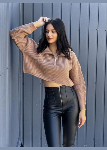 Бежевый демисезонный свитер женский No Brand