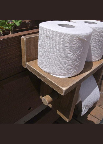 Тримач для туалетного паперу з дерева Натріум капучино (ДТБ-001709) No Brand (328091975)