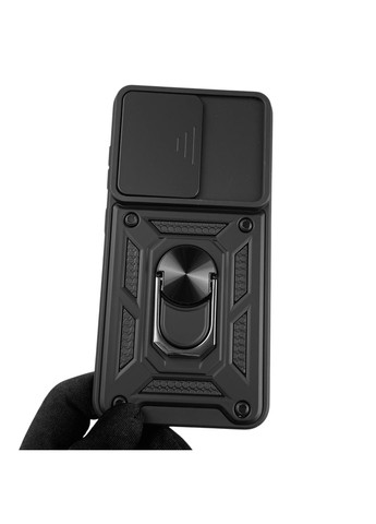 Чехол для Galaxy S25 (SM-S931B) бронированный с кольцом-держаталем со шторкой на самсунг с25 черный rg1 Samsung (366022929)