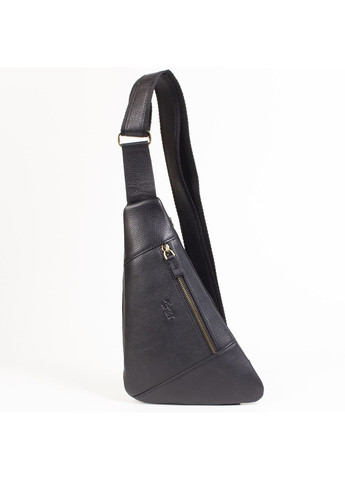 Мужская кожаная сумка слинг 0512-552-45 черная Karya (367735242)