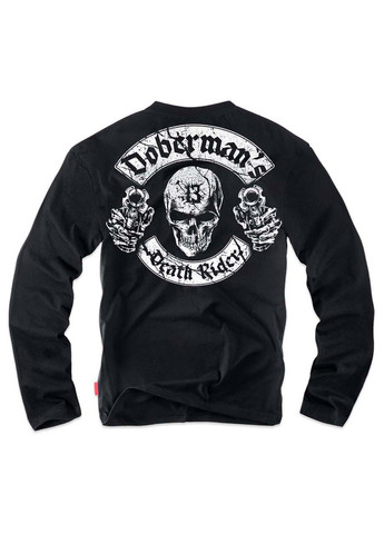 Лонгслів Dobermans Aggressive чорний кежуали бавовна