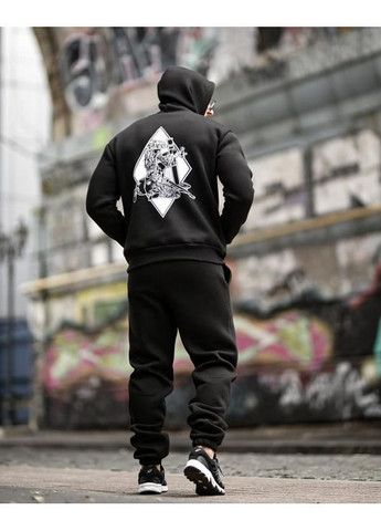 Тактичний чоловічий зимовий костюм на флісі Міномет чорний No Brand