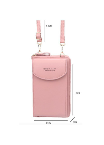 Кошелек женский с ремешком (18х12х3см) Forever Young, Пудровый/ Сумка клатч Baellerry (370967832)