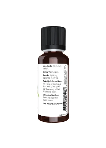 Жирні кислоти Basil Oil - 30ml (1fl.oz) Now Foods (296192063)