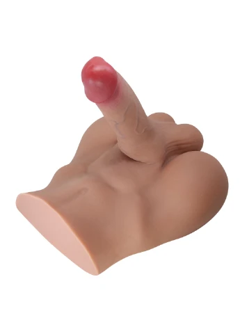 Мастурбатор реалистичный Rhynе пенис и анус, бежевый, 24,6 × 23,7 см Crazy Bull (391443968)