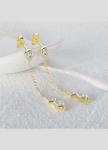 Срібні сережки в позолоті No Brand (331165577)