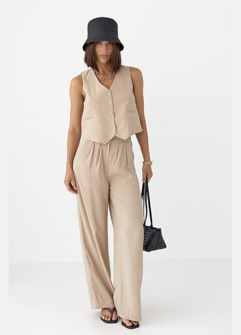 Летний брючный костюм с жилеткой Lurex (337701840)