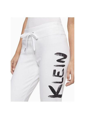 ЖІночі спортивні штани,білого кольору з написом, розмір L Calvin Klein slim fit (370442131)