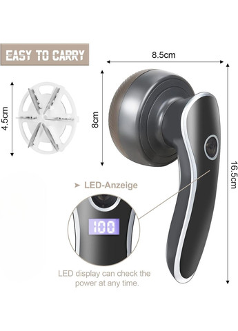 Электрический ремувер катышков GUBOOM, перезаряжаемый триммер для ткани с LED-дисплеем, для одежды и мебели No Brand (338193400)