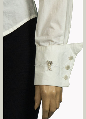 Белая женская блуза с рюшами fv-806033 белый Lowett