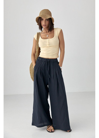 Приталенная футболка на пуговицах Lurex Футболка - (370393264)